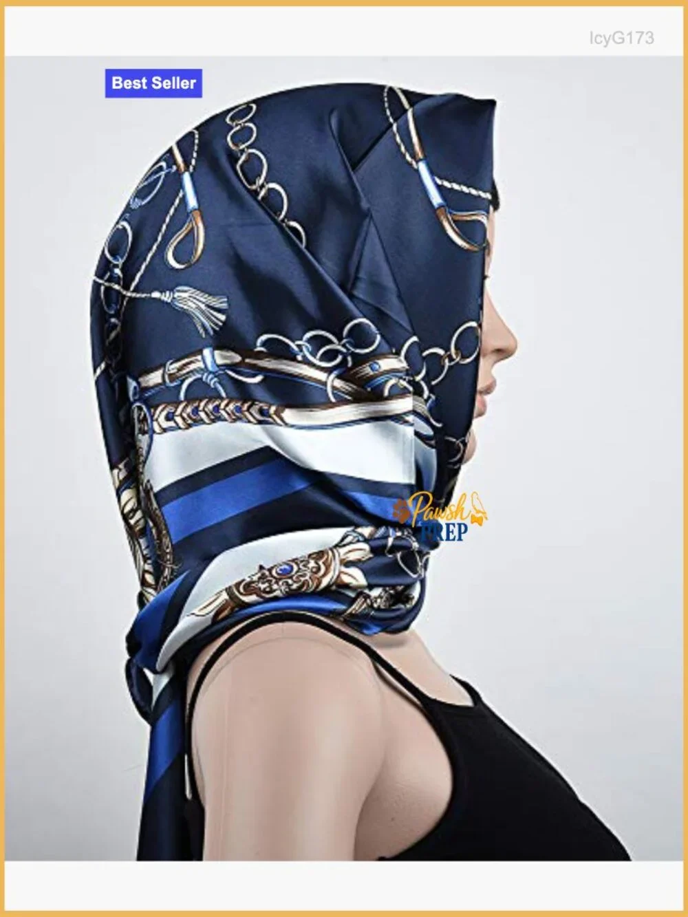 Large Square Satin Hair Scarf - Silk-Feel Head Wrap, Night Protection, Fashion